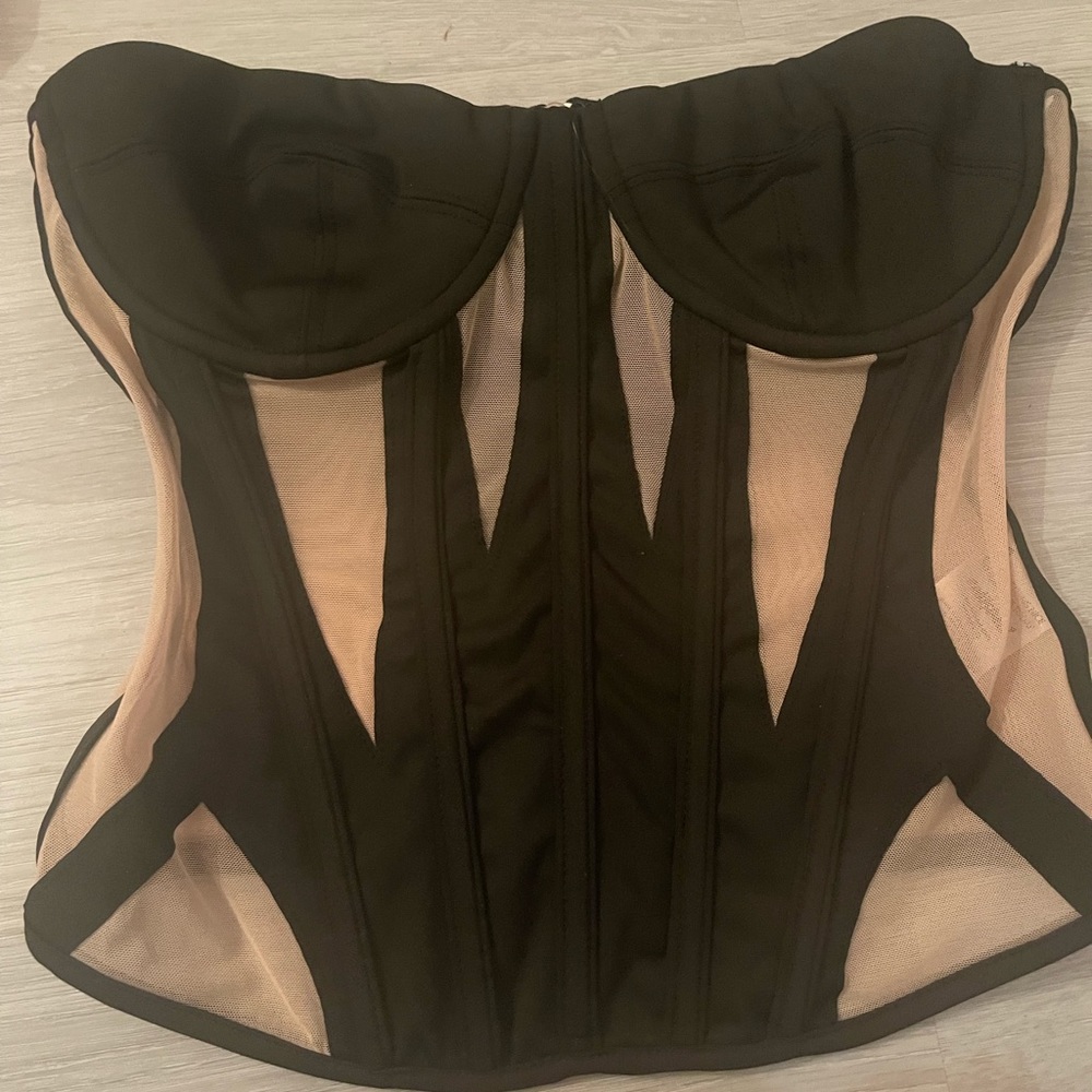 Galaxy Cupped Mesh Corset